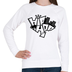 PRINTFASHION hiphop - Női pulóver - Fehér