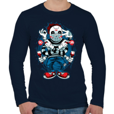 PRINTFASHION Hipno Jason - Férfi hosszú ujjú póló - Sötétkék