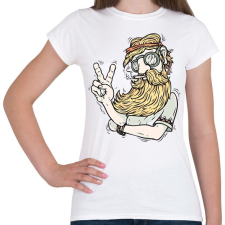 PRINTFASHION Hippie - Női póló - Fehér női póló