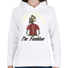PRINTFASHION Hipster 02 - I dont no fashion - Női kapucnis pulóver - Fehér