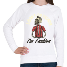 PRINTFASHION Hipster 02 - I dont no fashion - Női pulóver - Fehér női pulóver, kardigán