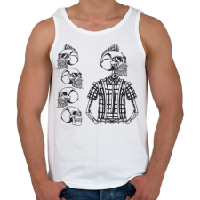 PRINTFASHION Hipster 03 - Férfi atléta - Fehér atléta, trikó