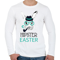 PRINTFASHION Hipster Easter - Férfi hosszú ujjú póló - Fehér