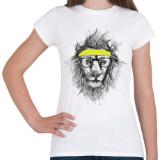 PRINTFASHION Hipster lion - Női póló - Fehér