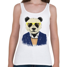 PRINTFASHION Hipster Panda - Női atléta - Fehér