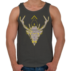 PRINTFASHION Hipster szarvas - Férfi atléta - Sötétszürke