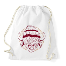 PRINTFASHION Hipszter Bika - Sportzsák, Tornazsák - Fehér tornazsák