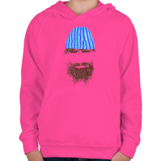 PRINTFASHION Hipszter - Gyerek kapucnis pulóver - Fukszia