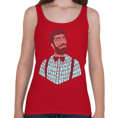 PRINTFASHION Hipszter - Női atléta - Cseresznyepiros