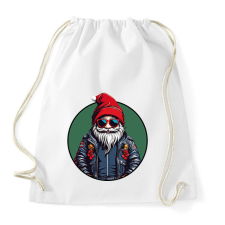PRINTFASHION Hipszter Télapó - Sportzsák, Tornazsák - Fehér tornazsák