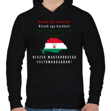 PRINTFASHION HISZEK EGY MINTA - Férfi kapucnis pulóver - Fekete férfi pulóver, kardigán