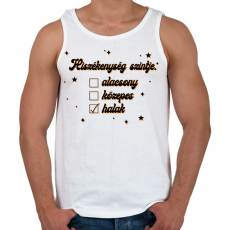 PRINTFASHION Hiszékenység szintje - Férfi atléta - Fehér