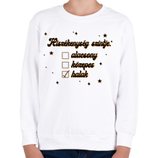 PRINTFASHION Hiszékenység szintje - Gyerek pulóver - Fehér gyerek pulóver, kardigán