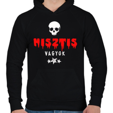 PRINTFASHION hisztis vagyok - Férfi kapucnis pulóver - Fekete