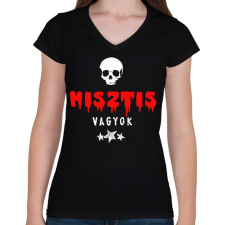 PRINTFASHION hisztis vagyok - Női V-nyakú póló - Fekete női póló