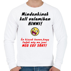 PRINTFASHION HIT - Férfi pulóver - Fehér