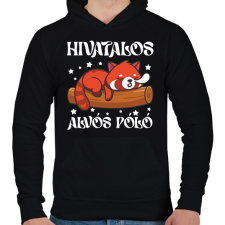 PRINTFASHION HIVATALOS ALVÓS PÓLÓ - Férfi kapucnis pulóver - Fekete férfi pulóver, kardigán