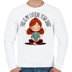 PRINTFASHION Hivatalos Jóga póló - Férfi pulóver - Fehér