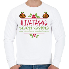 PRINTFASHION Hivatásos bejgli kostoló - Férfi pulóver - Fehér férfi pulóver, kardigán