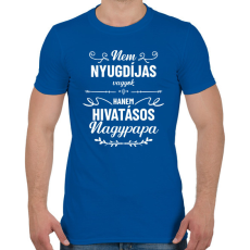 PRINTFASHION Hivatásos nagypapa - Férfi póló - Királykék