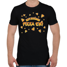 PRINTFASHION Hivatásos pizza evő - Férfi póló - Fekete