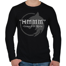 PRINTFASHION HMM - Geralt - Férfi hosszú ujjú póló - Fekete