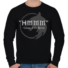 PRINTFASHION HMM - Geralt - Férfi pulóver - Fekete férfi pulóver, kardigán