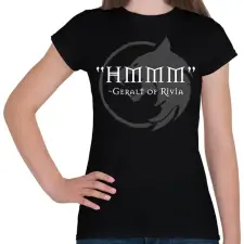 PRINTFASHION HMM - Geralt - Női póló - Fekete női póló