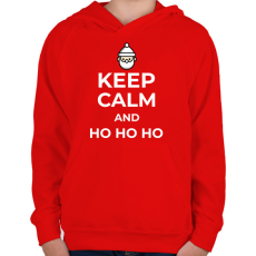 PRINTFASHION HO HO HO - Gyerek kapucnis pulóver - Piros