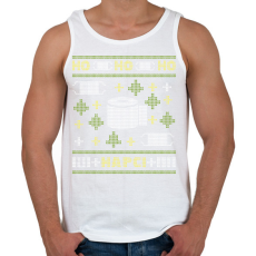 PRINTFASHION Ho ho ho hapci - Férfi atléta - Fehér