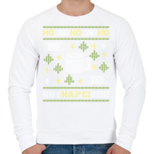PRINTFASHION Ho ho ho hapci - Férfi pulóver - Fehér férfi pulóver, kardigán