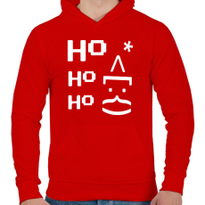 PRINTFASHION Ho ho ho Mikulás - Férfi kapucnis pulóver - Piros