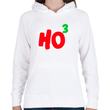 PRINTFASHION HO HO HO - Női kapucnis pulóver - Fehér női pulóver, kardigán