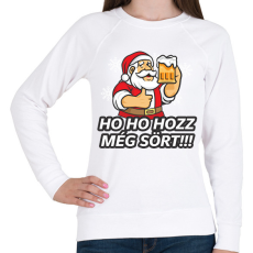 PRINTFASHION Ho ho hozz még sört! - Női pulóver - Fehér
