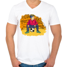 PRINTFASHION Hobby - Férfi V-nyakú póló - Fehér férfi póló