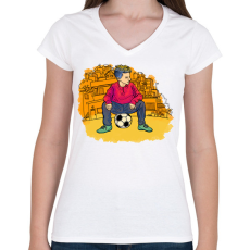 PRINTFASHION Hobby - Női V-nyakú póló - Fehér