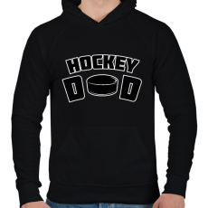 PRINTFASHION Hockey Dad - Férfi kapucnis pulóver - Fekete