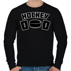PRINTFASHION Hockey Dad - Férfi pulóver - Fekete