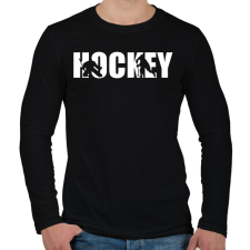 PRINTFASHION Hockey - Férfi hosszú ujjú póló - Fekete férfi póló