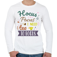 PRINTFASHION Hocus Pocus tea - Férfi hosszú ujjú póló - Fehér férfi póló