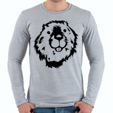 PRINTFASHION Hód - Férfi hosszú ujjú póló - Sport szürke férfi póló
