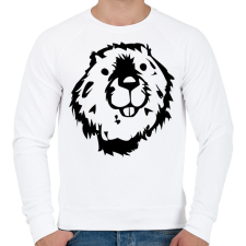PRINTFASHION Hód - Férfi pulóver - Fehér férfi pulóver, kardigán