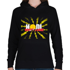 PRINTFASHION HODL DON'T FOSS - Női kapucnis pulóver - Fekete
