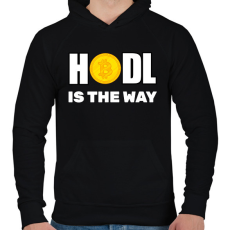 PRINTFASHION HODL - Férfi kapucnis pulóver - Fekete