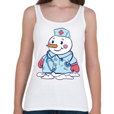 PRINTFASHION Hóember ápoló - Női atléta - Fehér