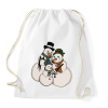 PRINTFASHION Hóember család - Sportzsák, Tornazsák - Fehér