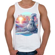 PRINTFASHION Hóember - Férfi atléta - Fehér atléta, trikó