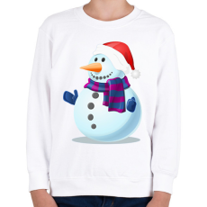 PRINTFASHION Hóember - Gyerek pulóver - Fehér
