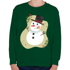 PRINTFASHION Hóember - Gyerek pulóver - Sötétzöld gyerek pulóver, kardigán
