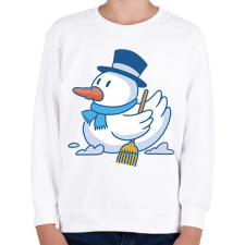 PRINTFASHION Hóember kacsa - Gyerek pulóver - Fehér gyerek pulóver, kardigán